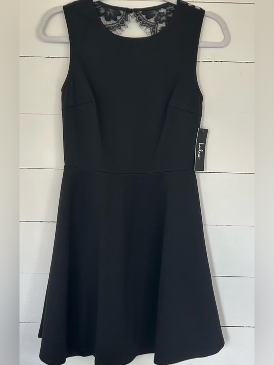 Lulus Dresses & Skirts - Lulu's Black Lace Backless Skater Dress, Size Small